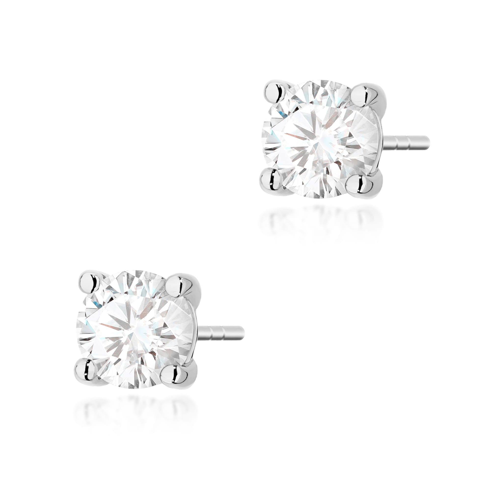 Kolczyki K0577 Diament Laboratoryjny 2 x 1.00ct białe złoto