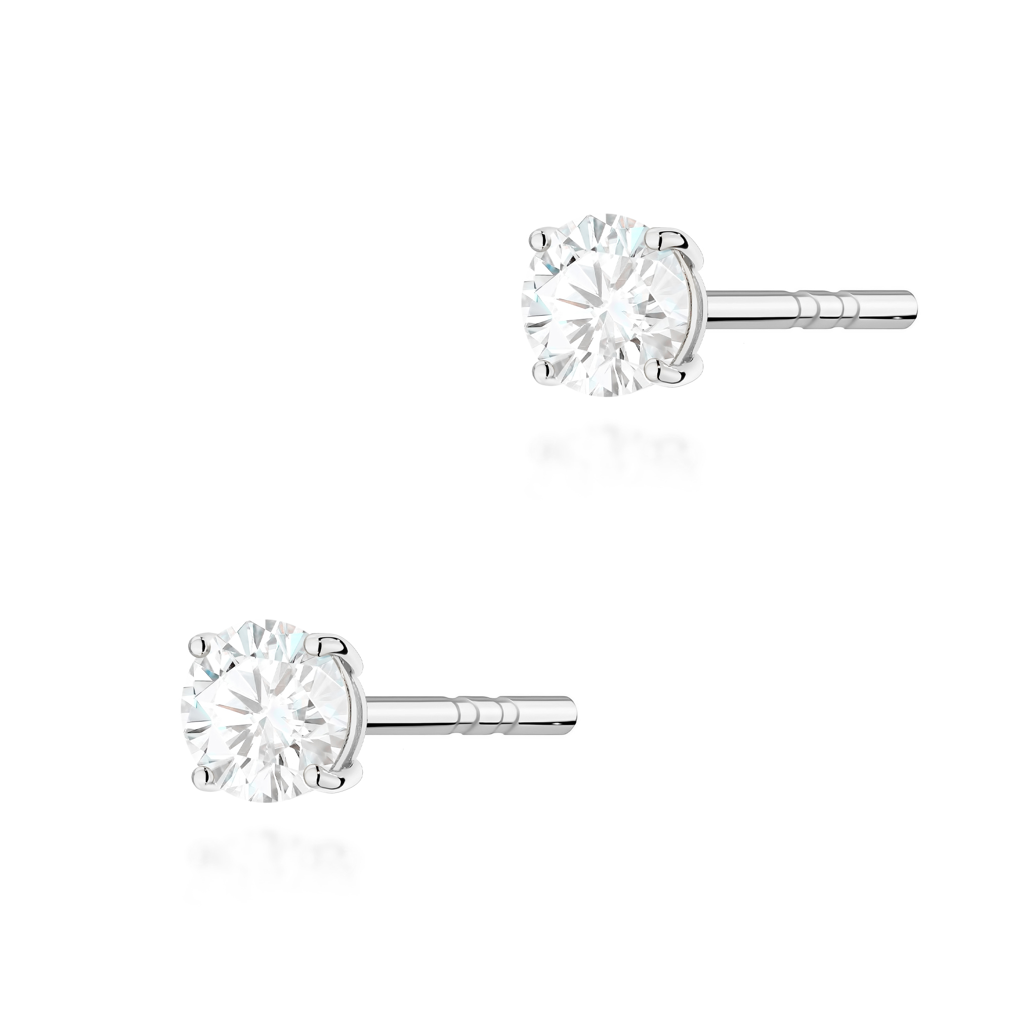 Kolczyki K0583 Diament Laboratoryjny 2 x 0.15ct białe złoto