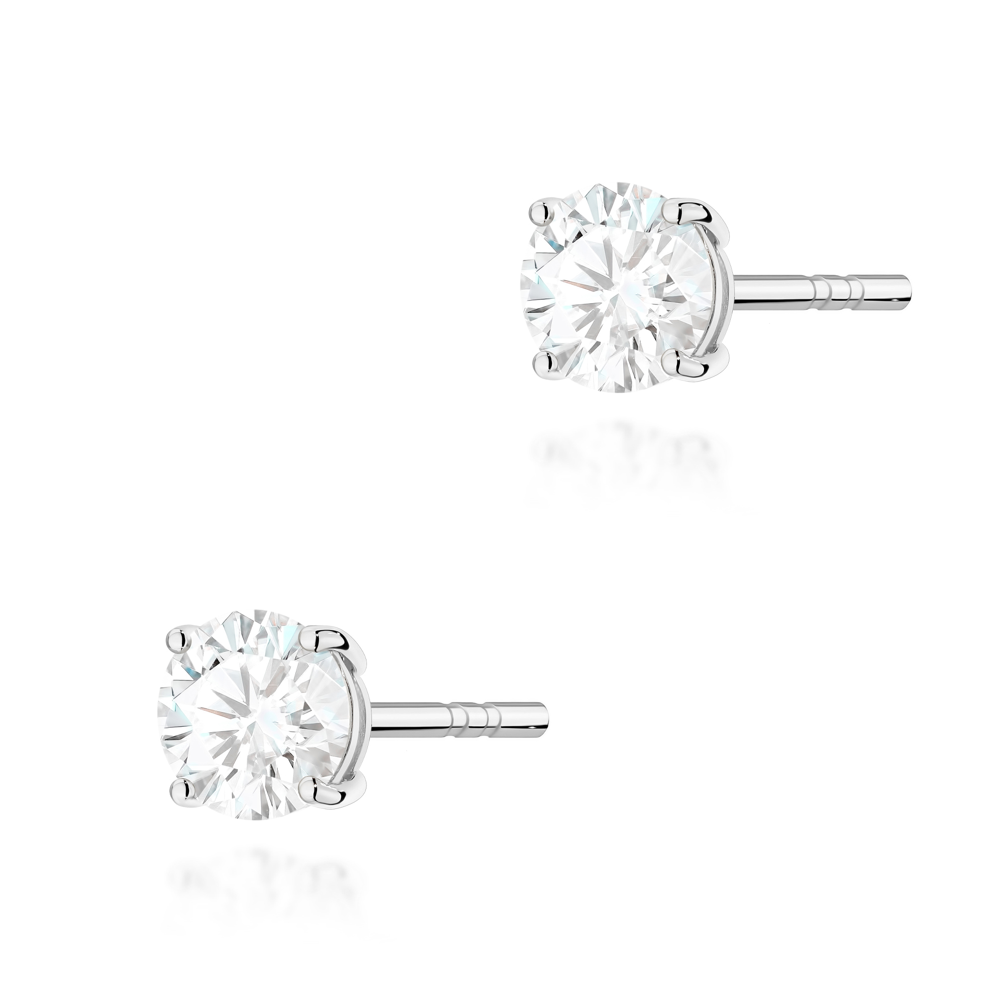 Kolczyki K0583 Diament Laboratoryjny 2 x 0.50ct białe złoto