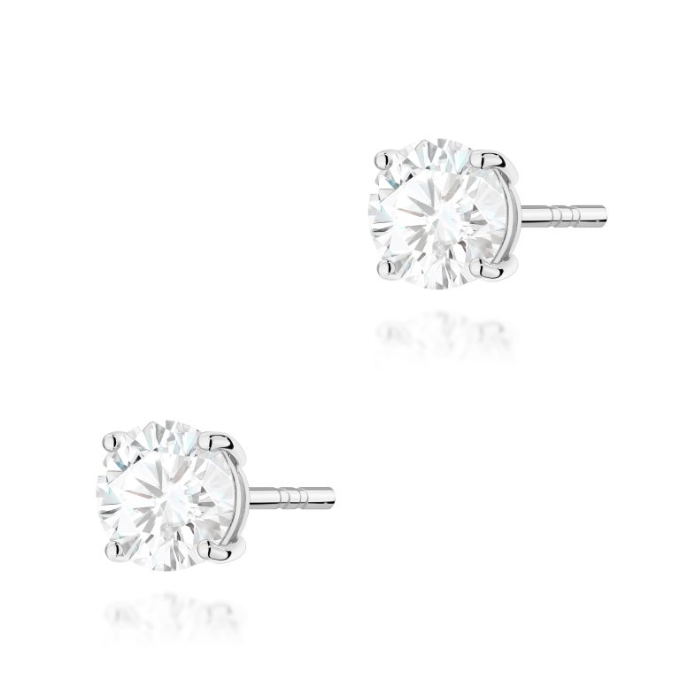 Kolczyki K0583 Diament Laboratoryjny 2 x 1.00ct białe złoto