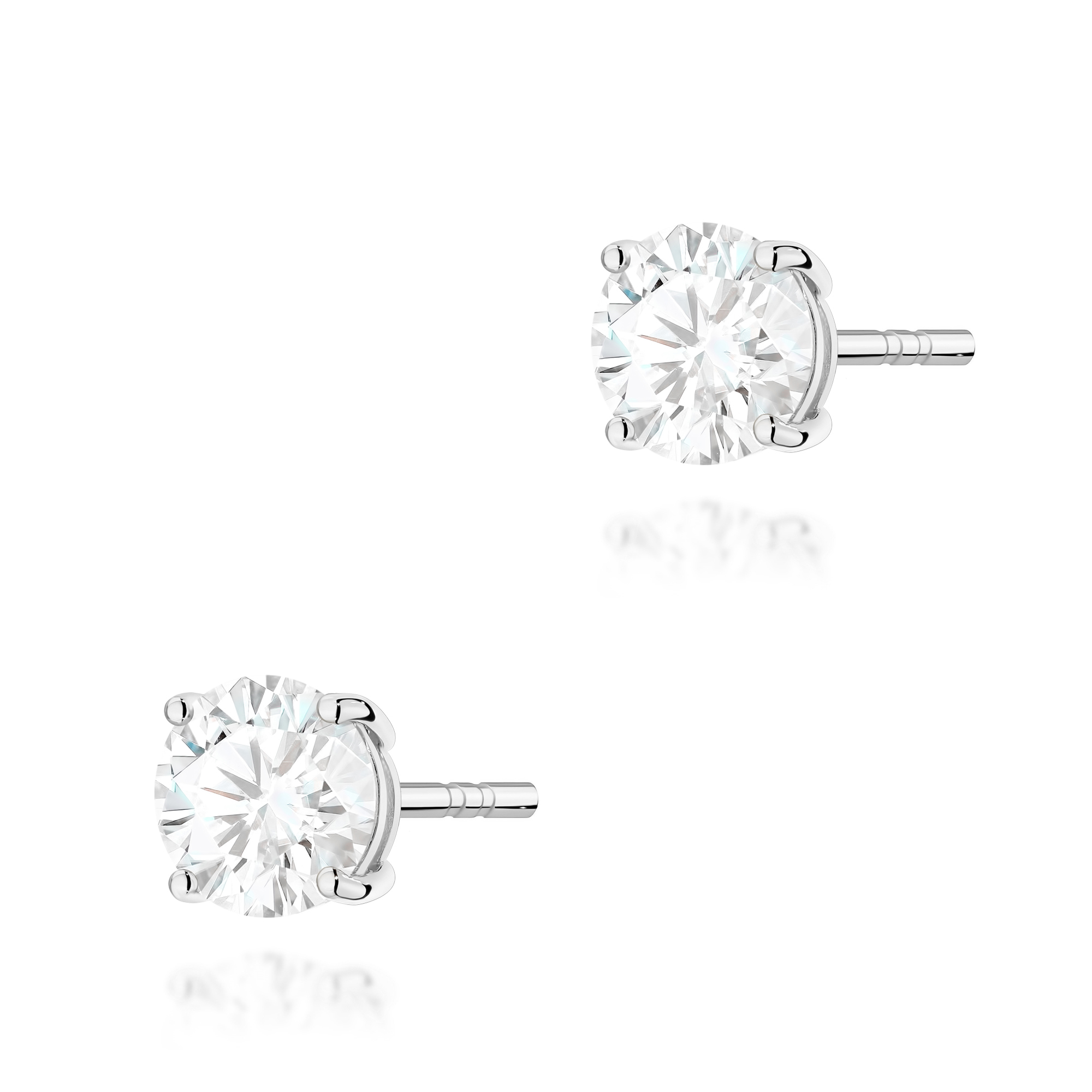Kolczyki K0583 Diament Laboratoryjny 2 x 1.00ct białe złoto