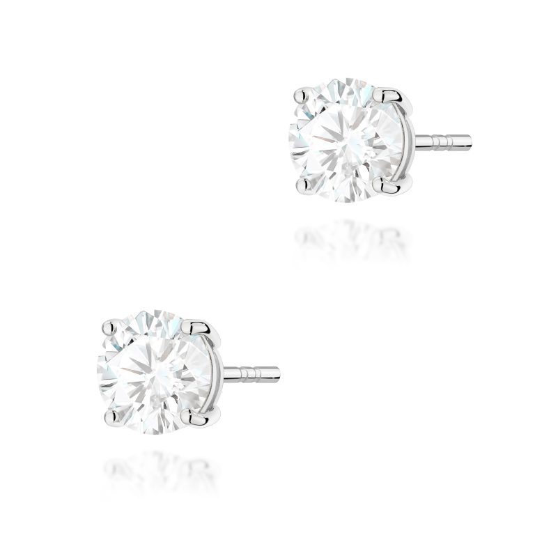 Kolczyki K0583 Diament Laboratoryjny 2 x 1.50ct białe złoto