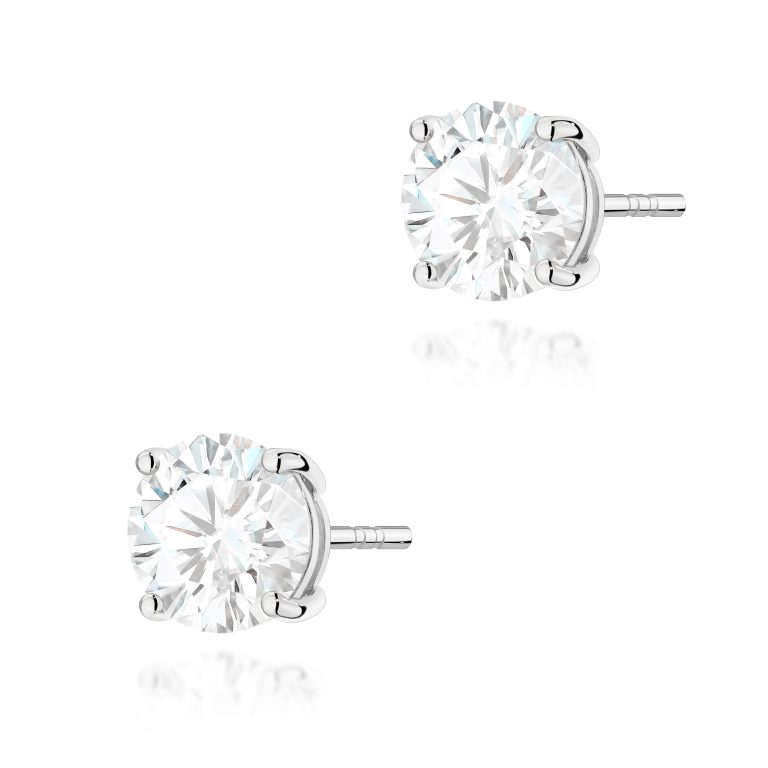 Kolczyki K0583 Diament Laboratoryjny 2 x 2.00ct białe złoto