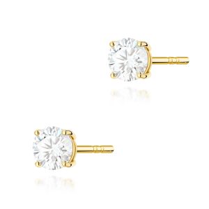 Kolczyki K0583 Diament 2 x 0.50ct żółte złoto
