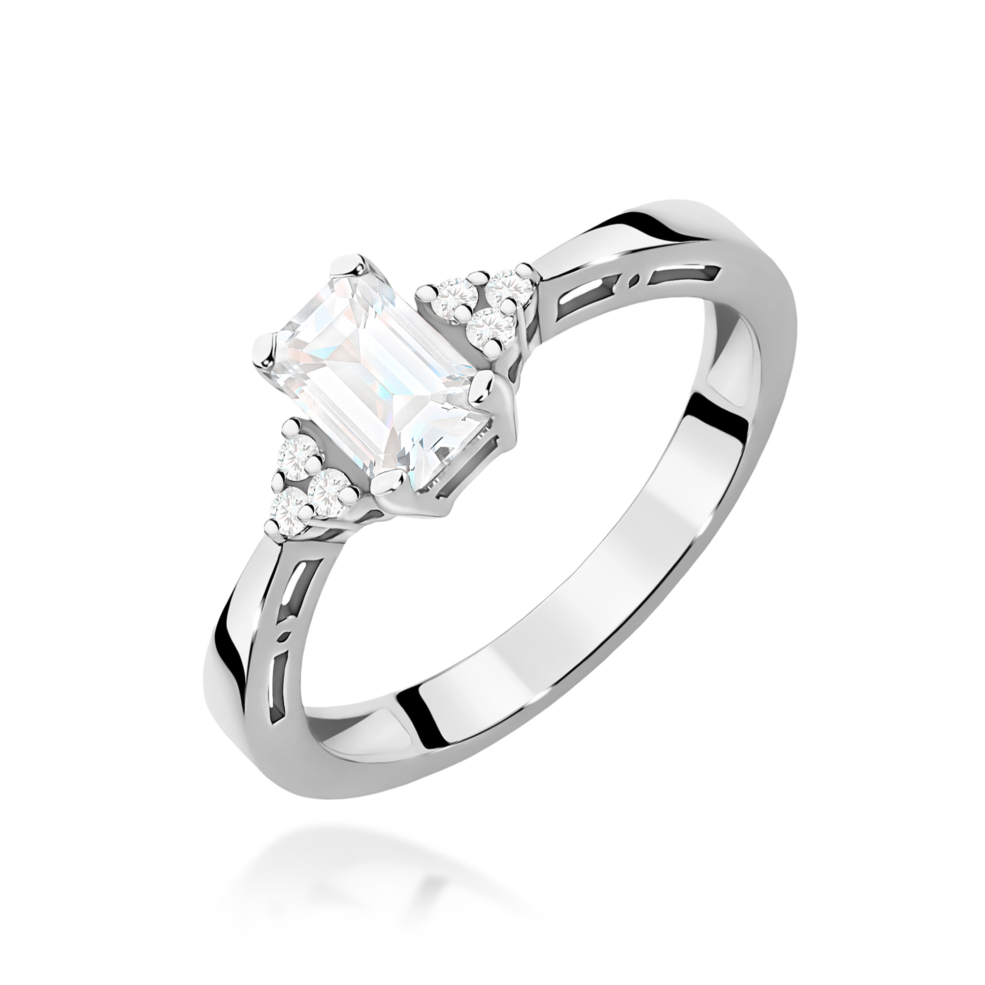 Pierścionek W0002 Diament Laboratoryjny 0,60ct białe złoto