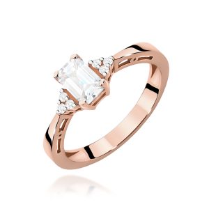 Pierścionek W0002 Diament Laboratoryjny 0,60ct różowe złoto