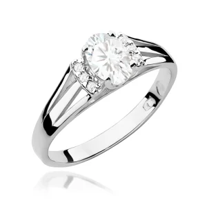 Pierścionek W0005 Diament laboratoryjny 0,40ct białe złoto