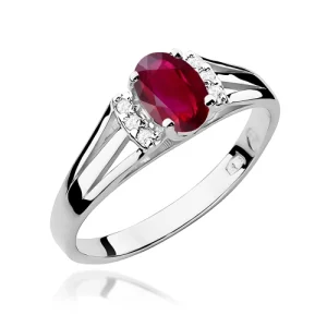 Pierścionek W0005 Rubin 0,60ct białe złoto