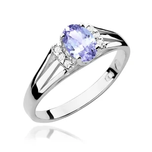 Pierścionek W0005 Tanzanit 0,40ct białe złoto
