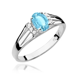 Pierścionek W0005 Topaz Swiss 0,50ct białe złoto