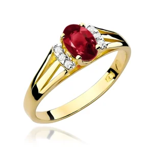 Pierścionek W0005 Granat 0,50ct żółte złoto