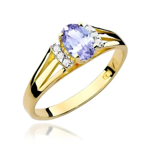 Pierścionek W0005 Tanzanit 0,40ct żółte złoto