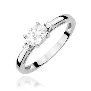 Pierścionek W0006 Diament Laboratoryjny 0,40ct białe złoto