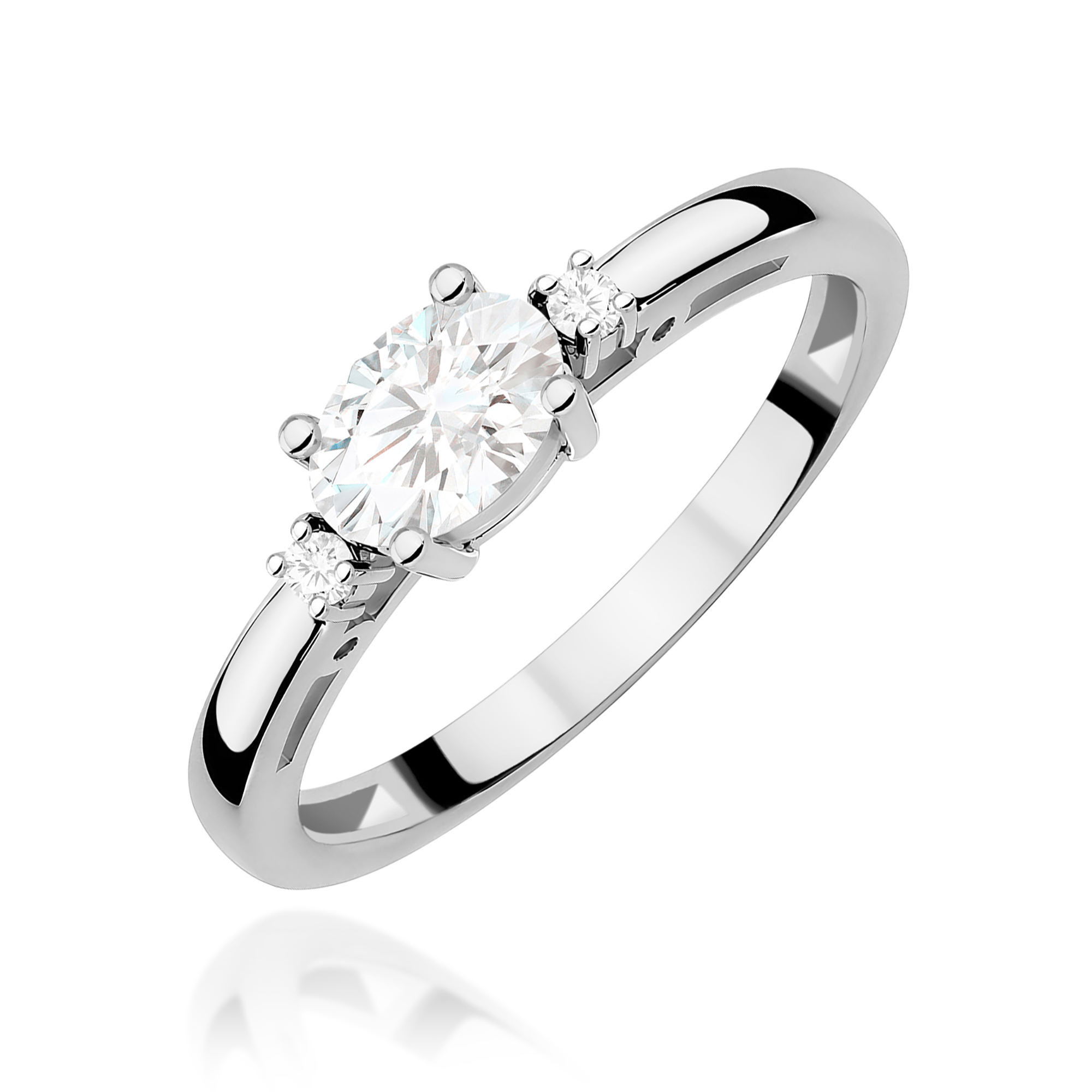 Pierścionek W0006 Diament Laboratoryjny 0,40ct białe złoto