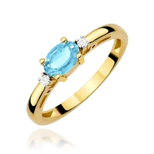 Pierścionek W0006 Topaz Swiss 0,50ct żółte złoto