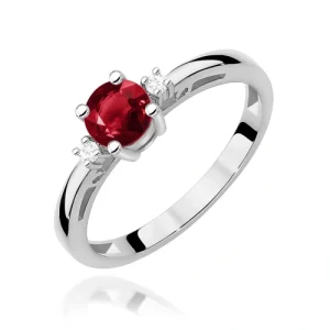 Pierścionek W0010 Granat 0,60ct białe złoto