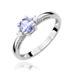 Pierścionek W0010 Tanzanit 0,50ct białe złoto