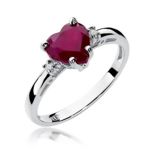 Pierścionek W0012 Rubin 1,70ct białe złoto