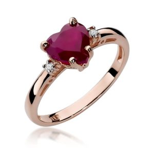 Pierścionek W0012 Rubin 1,70ct różowe złoto