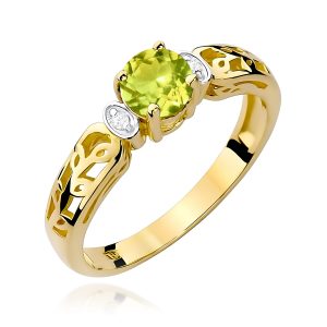 Pierścionek W0014 Oliwin 0,60ct żółte złoto