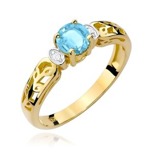 Pierścionek W0014 Topaz Swiss 0,50ct żółte złoto