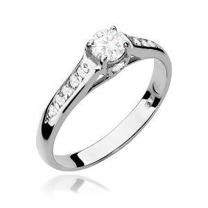 Pierścionek W0016 Diament 0,23ct białe złoto