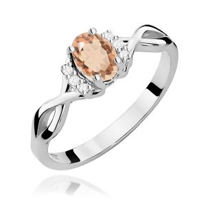 Pierścionek W0019 Morganit 0,40ct białe złoto