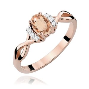 Pierścionek W0019 Morganit 0,40ct różowe złoto