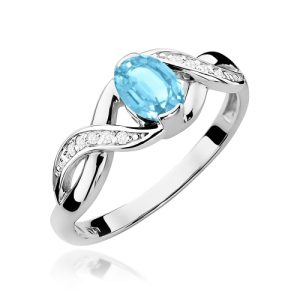 Pierścionek W0028 Topaz Swiss 0,50ct białe złoto
