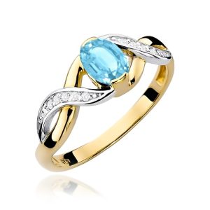 Pierścionek W0028 Topaz Swiss 0,50ct żółte złoto