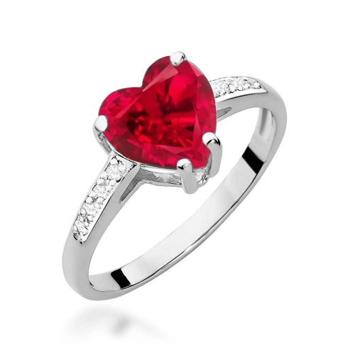 Pierścionek W0031 Rubin 1,70ct białe złoto