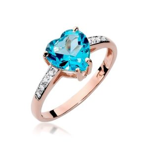 Pierścionek W0031 Topaz Swiss 1,20ct różowe złoto