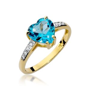 Pierścionek W0031 Topaz Swiss 1,20ct żółte złoto