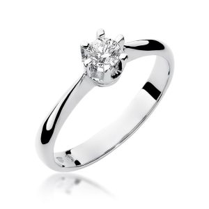 Pierścionek W0036 Diament 0,23ct białe złoto