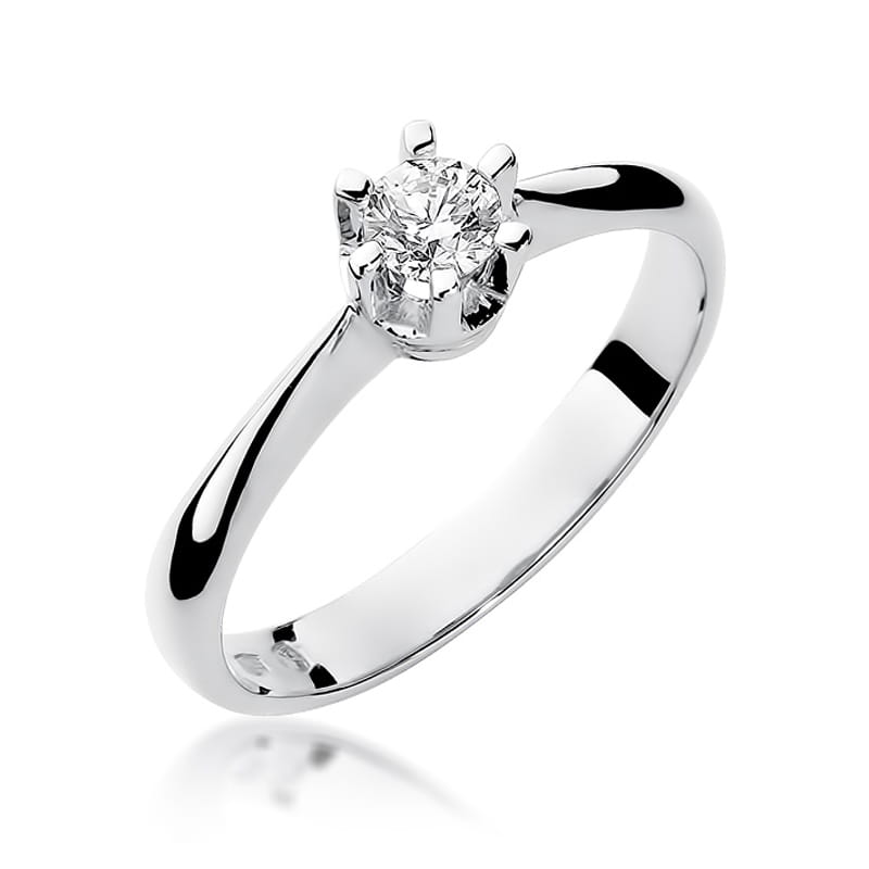 Pierścionek W0036 Diament 0,23ct białe złoto