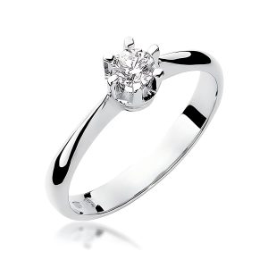Pierścionek W0036 Diament Laboratoryjny 0,25ct białe złoto
