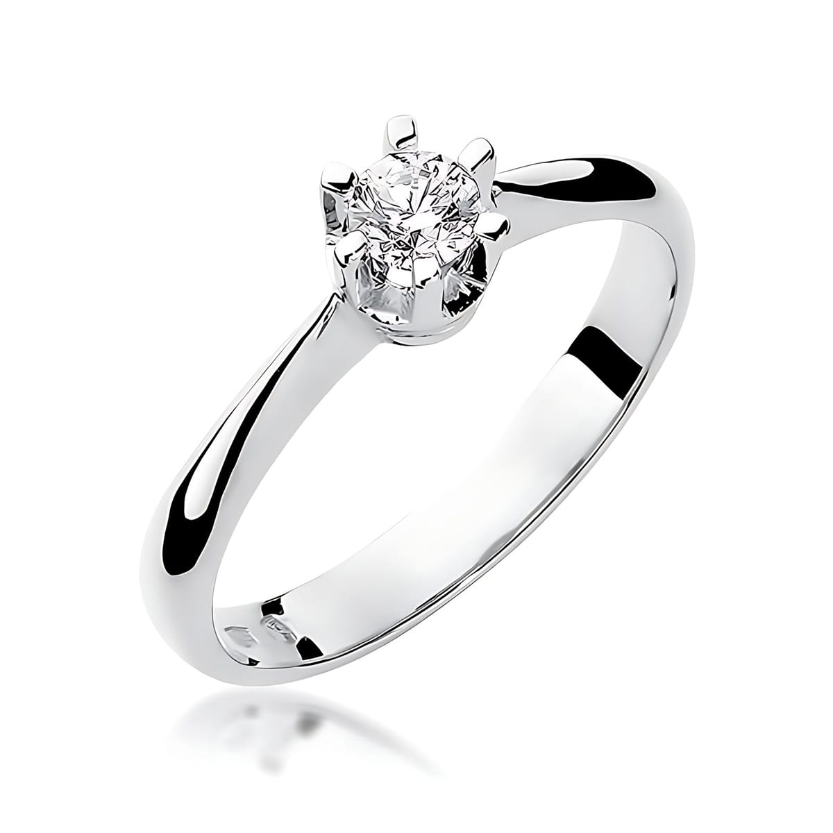 Pierścionek W0036 Diament Laboratoryjny 0,25ct białe złoto