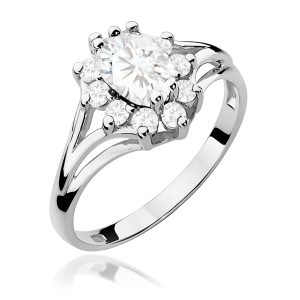 Pierścionek W0037 Diament Laboratoryjny 0,70ct białe złoto