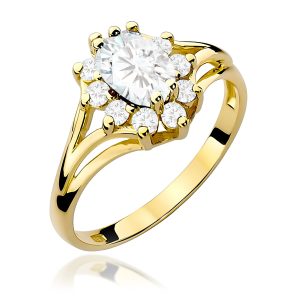 Pierścionek W0037 Diament Laboratoryjny 0,70ct żółte złoto