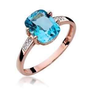Pierścionek W0038 Topaz Swiss 2,40ct różowe złoto