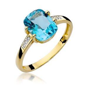 Pierścionek W0038 Topaz Swiss 2,40ct żółte złoto