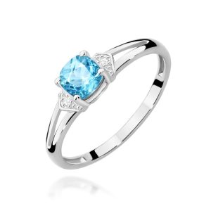 Pierścionek W0039 Topaz Swiss 0,70ct białe złoto