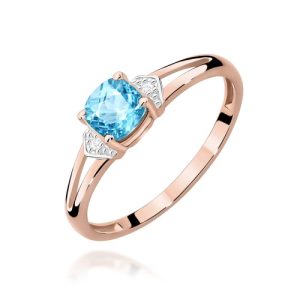 Pierścionek W0039 Topaz Swiss 0,70ct różowe złoto