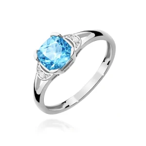 Pierścionek W0040 Topaz Swiss 1,10ct białe złoto