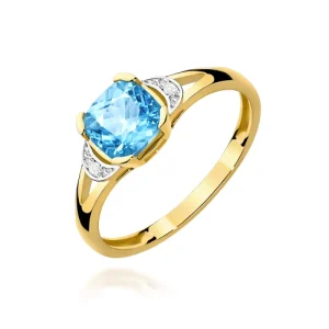 Pierścionek W0040 Topaz Swiss 1,10ct żółte złoto