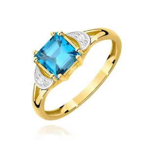 Pierścionek W0040B Topaz Swiss 1,40ct żółte złoto