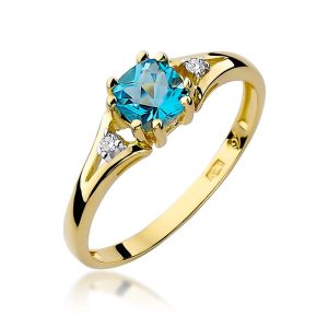 Pierścionek W0044 Topaz Swiss 0,70ct żółte złoto