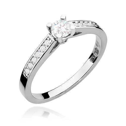 Pierścionek W0052 Diament Laboratoryjny 0,30ct białe złoto