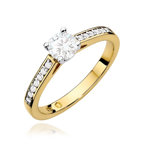 Pierścionek W0052 Diament 0,50ct żółte złoto