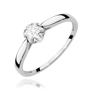 Pierścionek W0062 Diament 0,15ct białe złoto